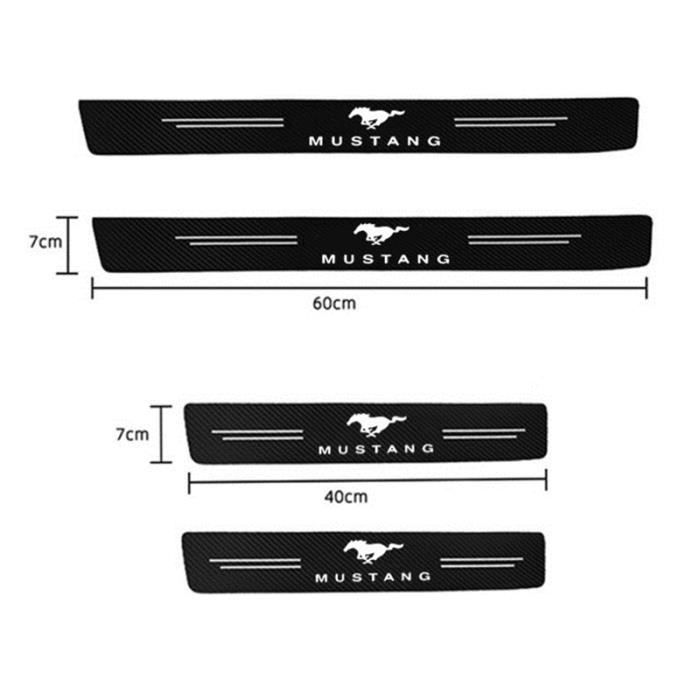 Autocollant en cuir PU - Ford - Mustang GT SHELBY - 4 pièces - Protection - Personnalisation véhicule