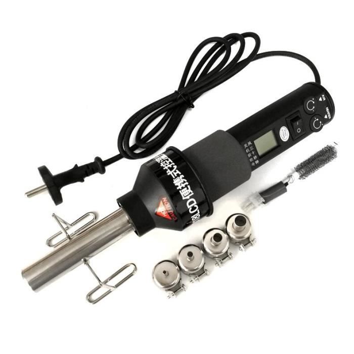 Pistolet à Air Chaud 450W 220V Avec écran LCD + 4/9 Buses Pour Soudure