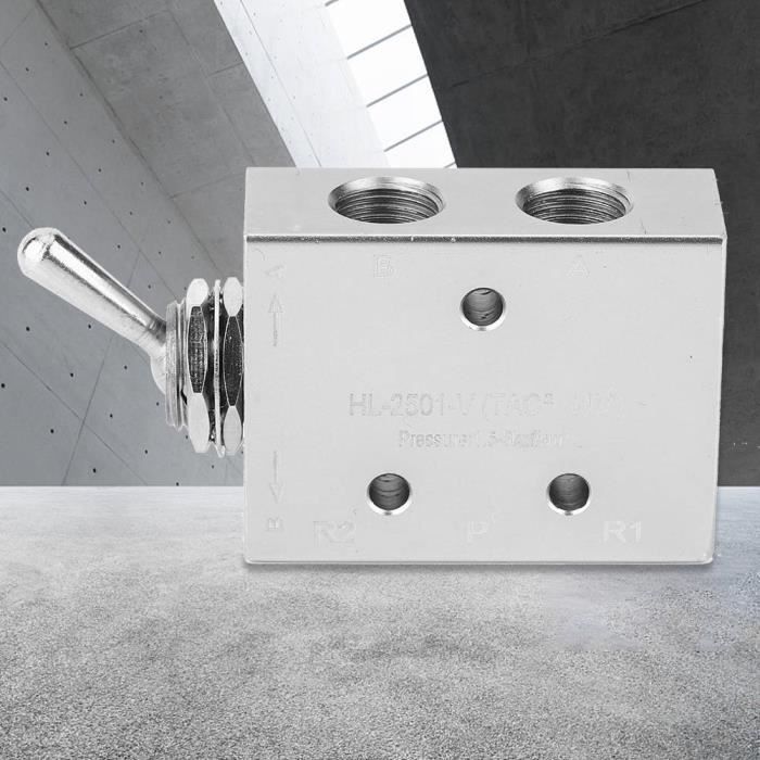 Vanne Pneumatique à Bascule 2 Positions 5 Voies TAC2-4V – Interrupteur Mécanique Avec Raccords 4mm