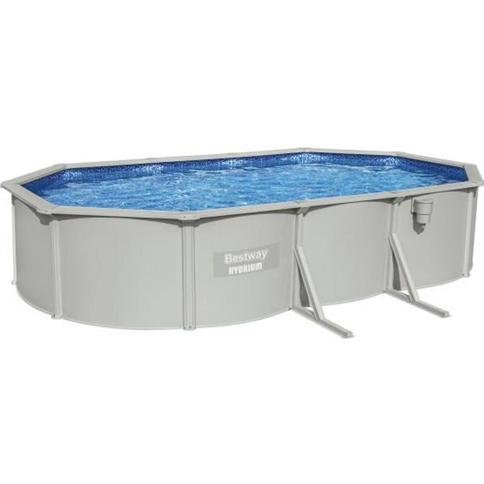 Piscine Hors Sol Bestway Hydrium Ovale Ø610x360x120 cm avec Paroi en Acier Renforcé Épurateur à Sable 5 678 H