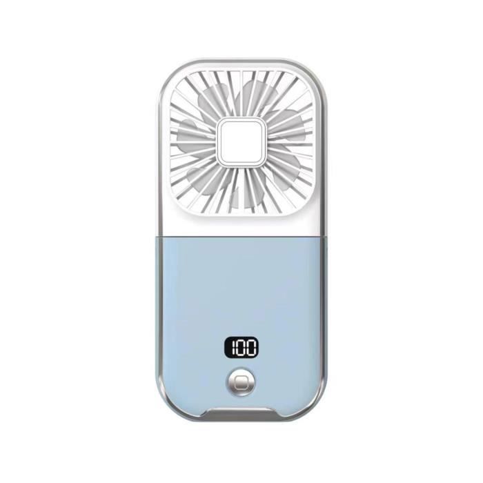 Ventilateur cou USB rechargeable portable bleu - Fraîcheur mains libres et confortable - Bytelike