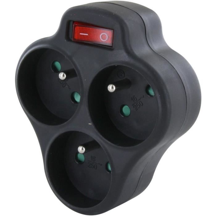 Domino 3x16A CHACON Triangle avec interrupteur - vue 2