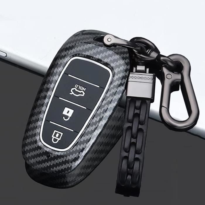 Kwmobile Key Cover Compatible With Hyundai 7-Button Ioniq 5 Tucson NX4 Santafe - Car Key Fob Case Protector - Black/Gold - View #2