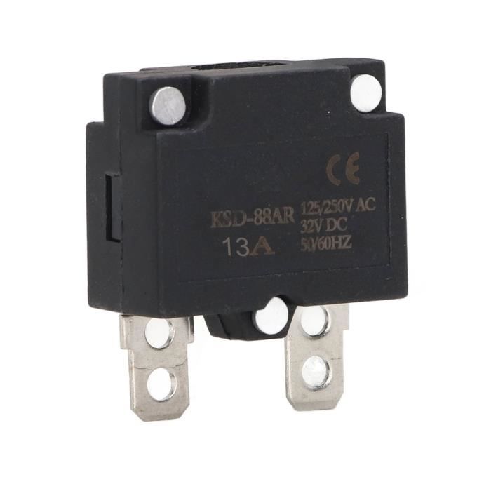 15A DC/AC Disjoncteur Thermique Réarmable 15A - Protection Surcharge Moteur - Pour Auto, Marine, Industrie Compresseur Thermique