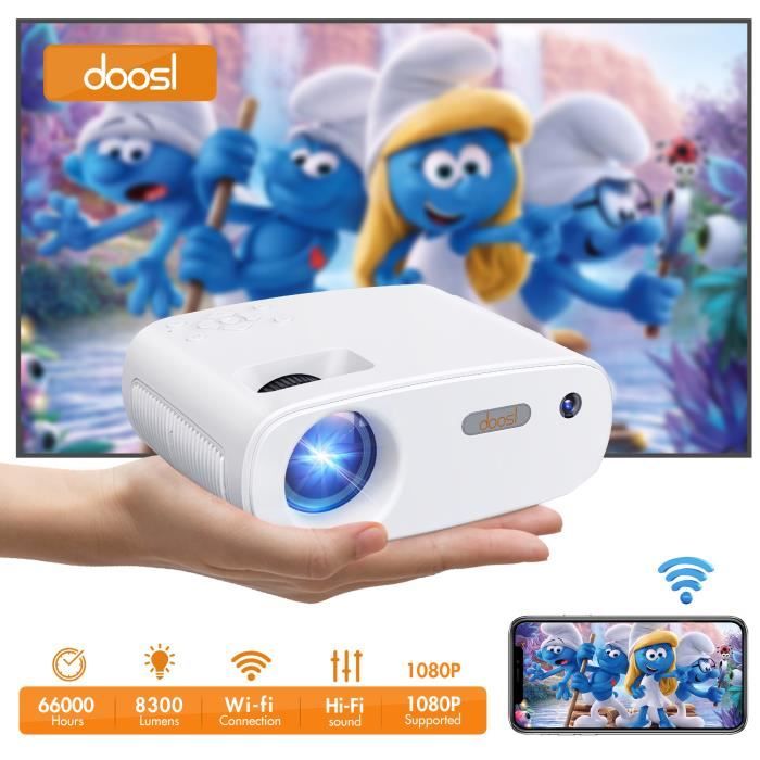 Vidéoprojecteur, Mini Projecteur Portable, Projecteur WiFi