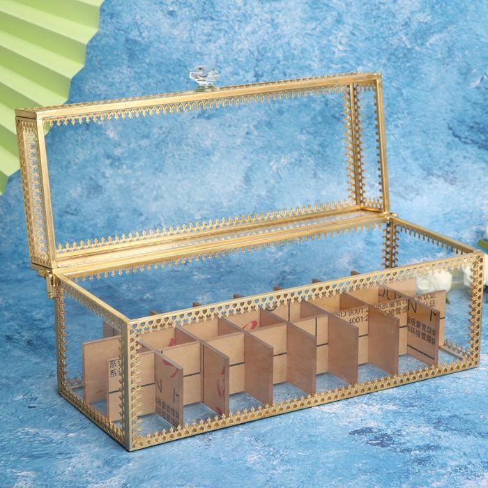 ZJCHAO Desktop Box Bote de Rangement à 18 Grilles, Organisateur de Rouge à Lèvres en Acrylique
