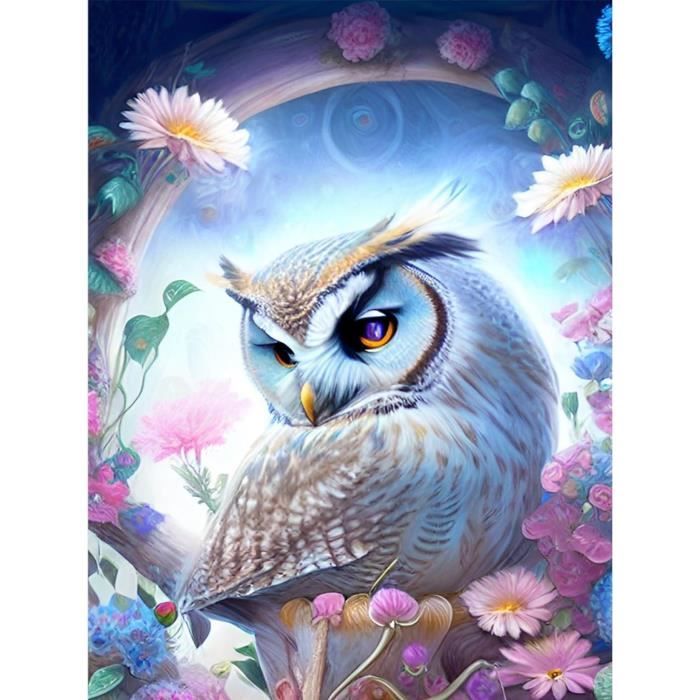 Peinture Diamant 5D Oiseau - Kit Complet Broderie Diamant DIY Strass Brillants 30x40 Cm Pour Décoration Murale Relaxante