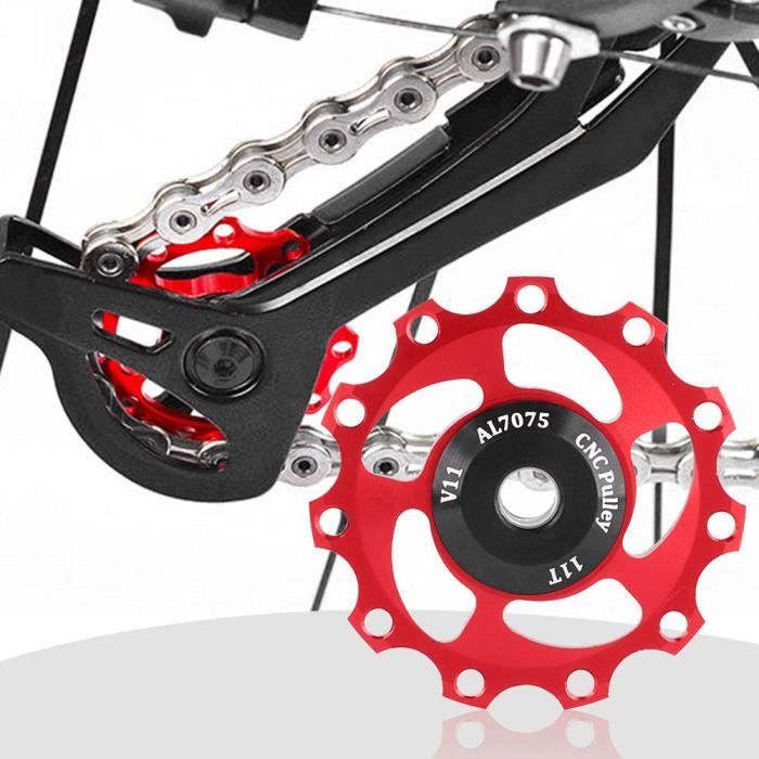 2pcs Poulie Dérailleur Arrière Vélo En Céramique 11T - Galet De Guidage Léger Et Durable (Bleu)