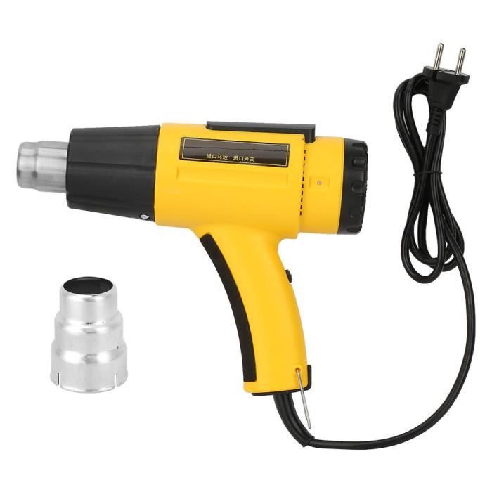 Pistolet à Air Chaud 1600W Pour Soudage Plastique - Kit Complet Avec Buses, Rouleau Silicone, Couteaux - Température Réglable 30-650°C, éclairage LED