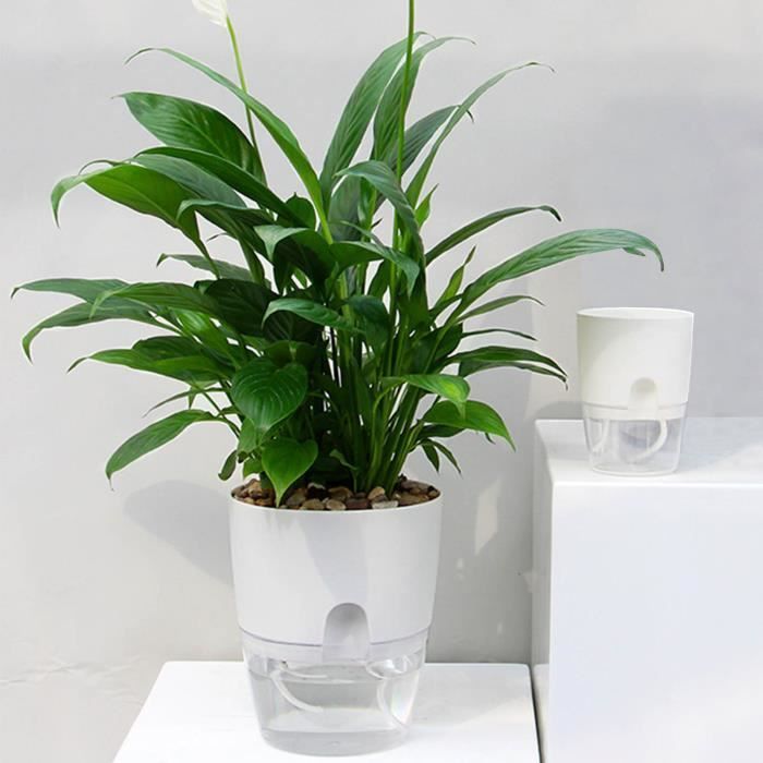 ESTINK Lot de 3 pots de fleurs autoarrosants double couche, idéal pour
