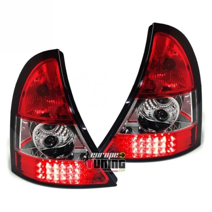 Feux rouges à led pour Renault Clio 2 - Clio b - Clio campus 2001-2012 (04207)