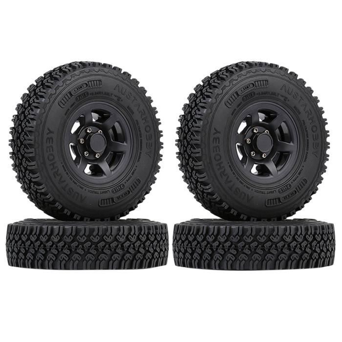 Duendhd 4Pc RC Buggy Roues et Pneus avec Hex 17Mm Roues Jantes 1/8
