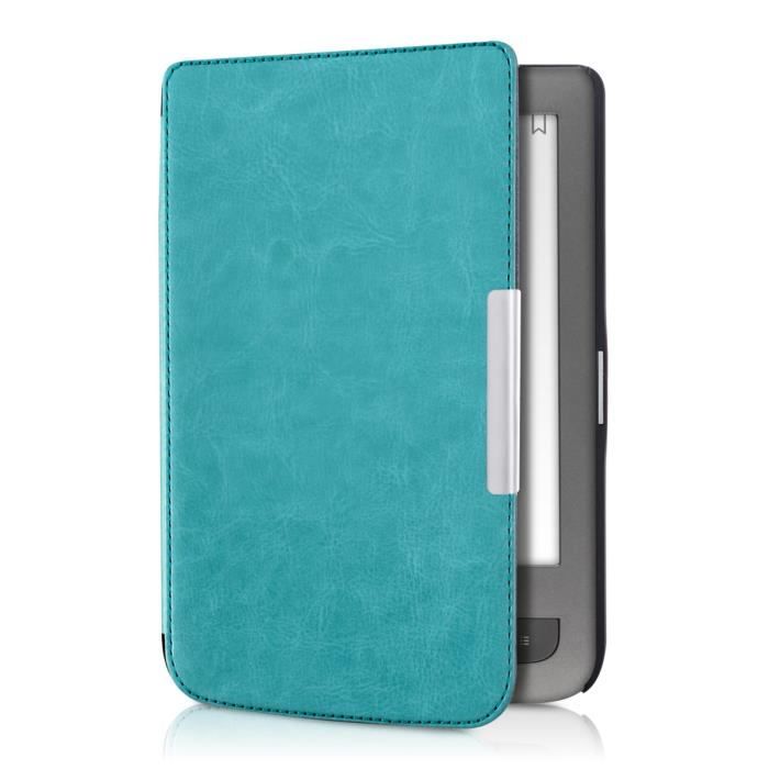 kwmobile Coque liseuse Pocketbook Touch Lux 3/Basic Lux/Basic Touch 2 Coque avec Rabat magnétique en Simili Cuir pour liseuse Pocketbook Touch Lux 3/Basic Lux/Basic Touch 2 