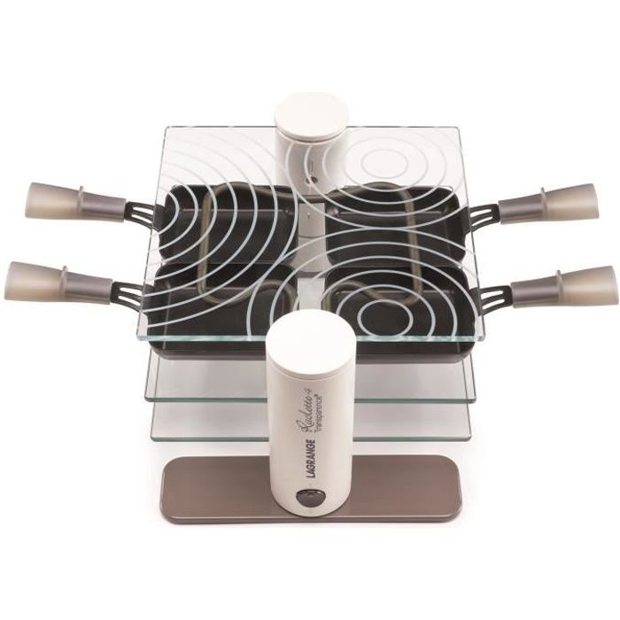 Raclette Transparence LAGRANGE 009404 - 600 W - Verre trempé - 4 personnes  - Taupe - Cdiscount Electroménager