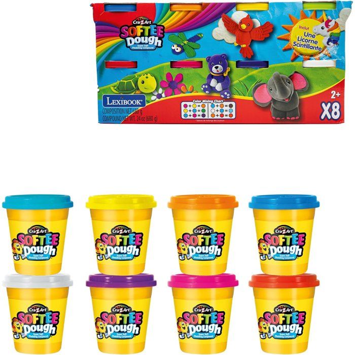 Coffret Pâte À Modeler LEXIBOOK Softee – 5 Pots de Couleurs Classiques - vue 6