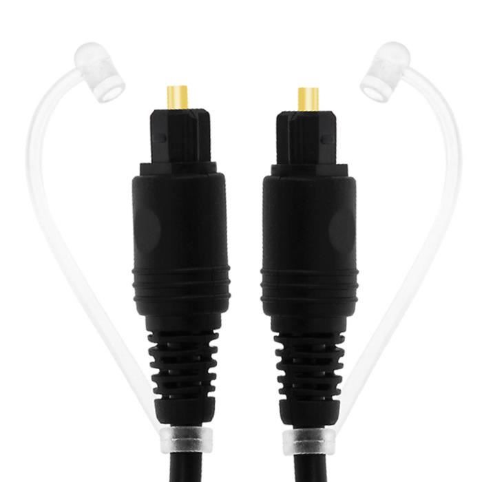 I-CHOOSE LIMITED Câble Audio Numérique TOSLINK Fibre Optique pour La Barre De Son Audio/Noir 5M