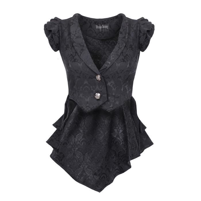 Top Débardeur Femme épaule Dénudée Style Victorien Rétro - Marque Black Sugar, Expédié De Paris