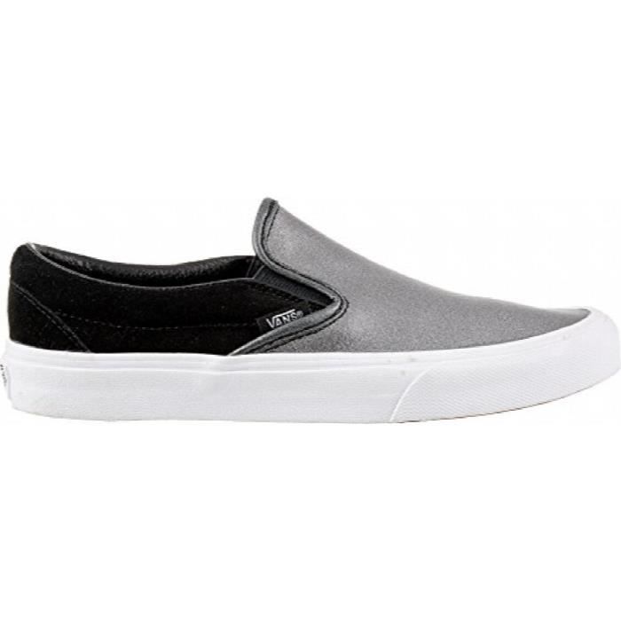 vans cuir noir slip on