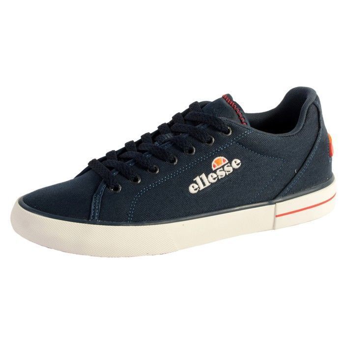 Basket basse Ellesse Taggia Toile Homme Marine Lacets Plat