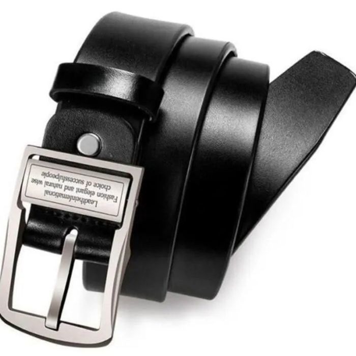 Lindenmann Ceinture Homme Cuir Buffle Véritable 40mm Épaisse Noire - Ajustable Jusqu'à 170cm