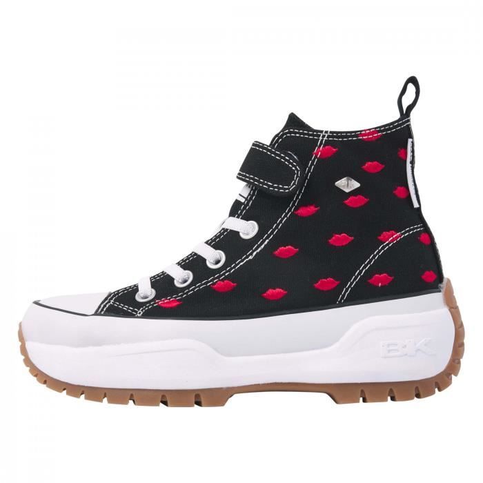 British Knights Baskets femme British Knights Kaya Mid Fly - Noir - Lacets - Textile