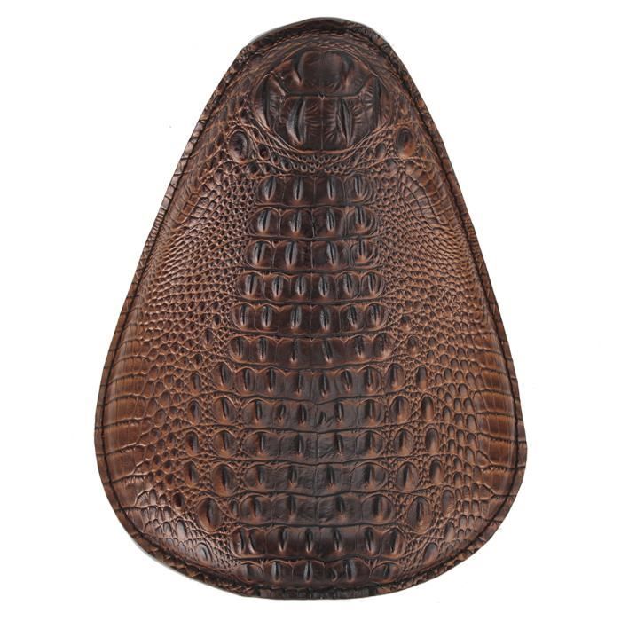Housse De Sangle De Siège Moto - Cuir Noir Italien Qualité Supérieure - Point Gris - Neuf - UK