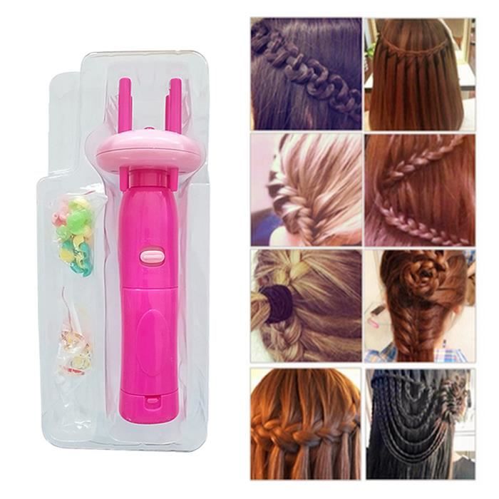 Herenear Kit De Tressage Automatique – Machine à Strass Pour Cheveux, Accessoires Coiffure Pour Filles, Dès 5 Ans