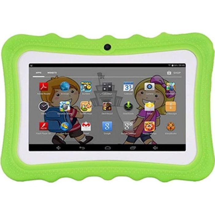 Tablette pour enfants – Non toxique et sûr – Capacité de mémoire de 8 Go – Durée de vie de 5-7h – Vert