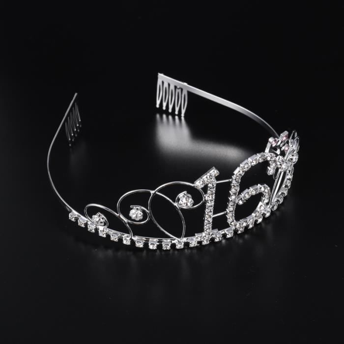 JKJF Écharpe Happy 20e Anniversaire Cristal Tiare Strass Couronne JKJF Écharpe Happy 20e Anniversaire Cristal Tiare Strass Couronne