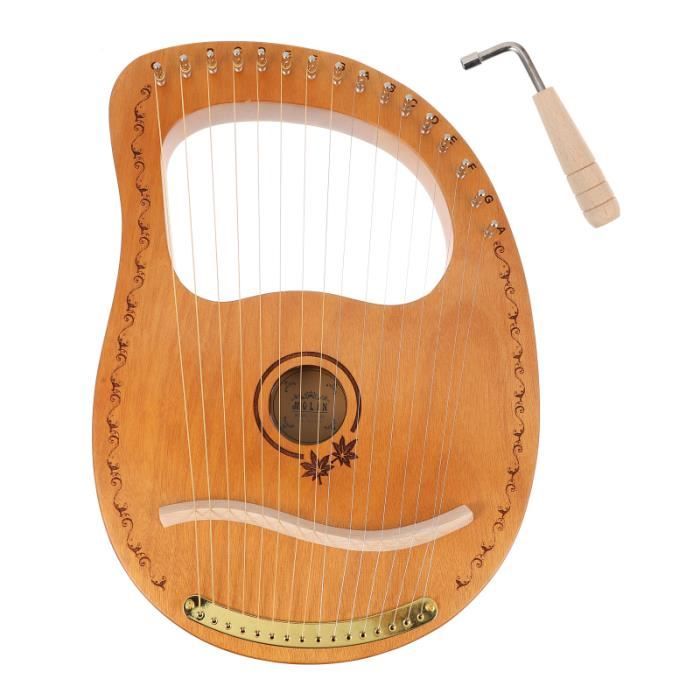1 set lyre harp 16 cordes en bois acajou instrument de musique a corde pour instrument de musique cdiscount instruments de musique
