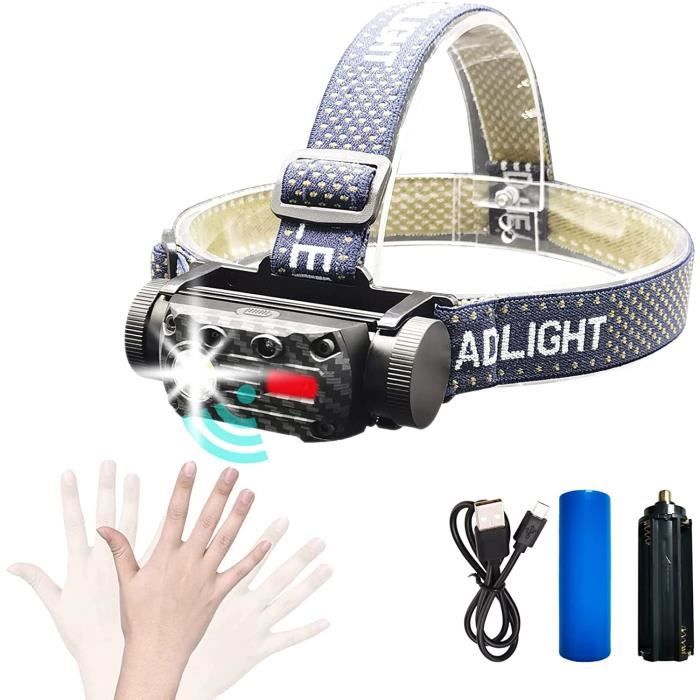 Lampe Frontale OMC - 320 Lumens, Rechargeable USB-C, Zoomable - Pour Pêche, Camping, Randonnée