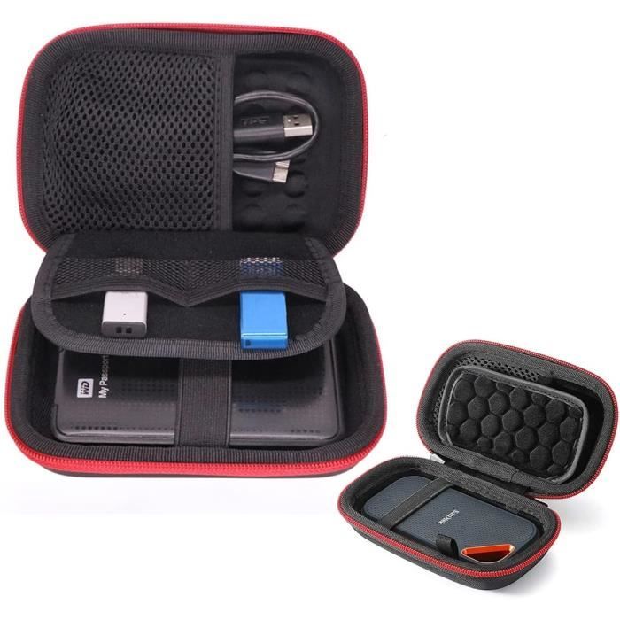 Le noir - Pochette Portable pour disque dur externe de 2.5 pouces, étui