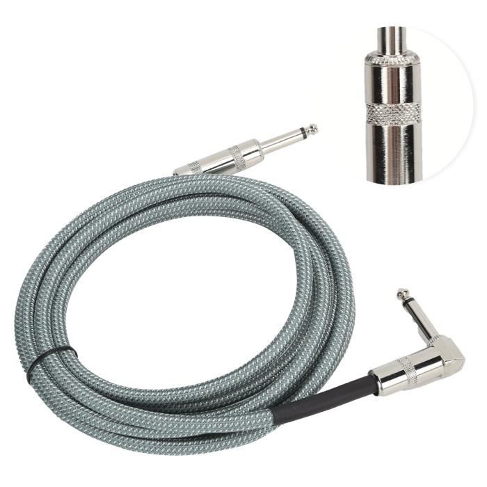 Câble Guitare électrique Impeto 1m - Jack 6.35mm Mâle Vers Mâle TS - Conducteur Cuivre, Connecteur Plaqué Or