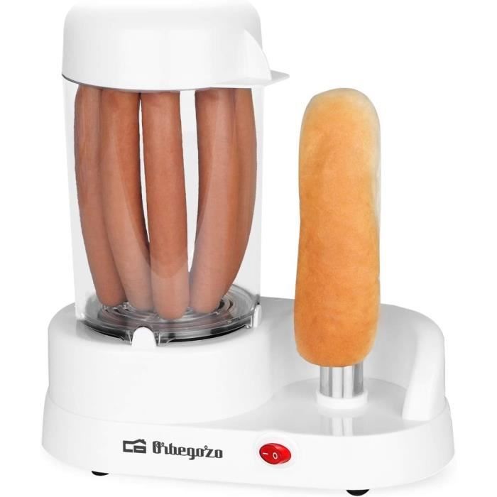 Macchina Per Hot Dog Orbegozo PR 3500 - Cotta Fino A 6 Salsicce Al Vapore, Riscaldapanino, 350W - Foto 3