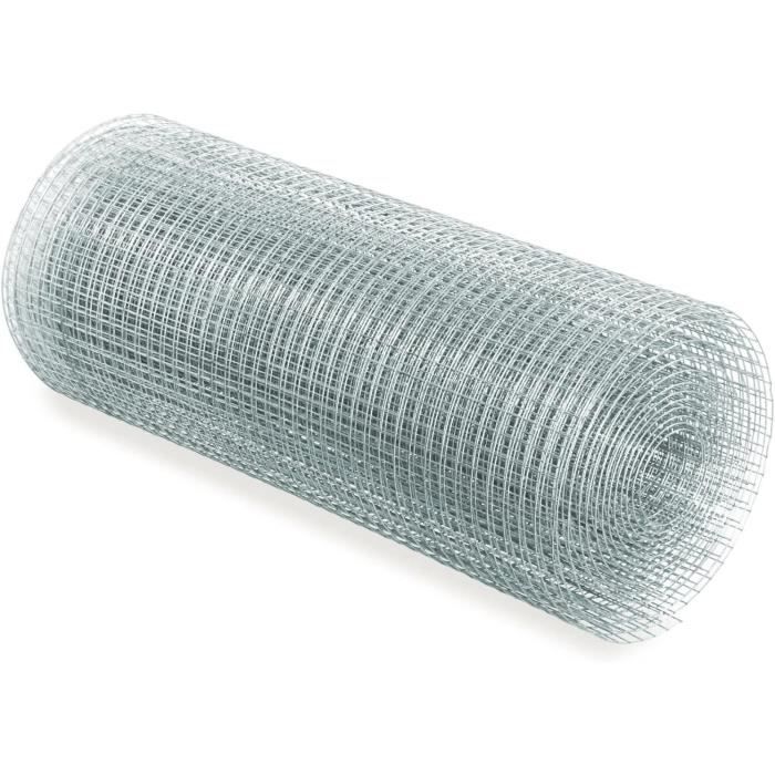 Grillage Métallique Galvanisé - Mailles Hexagonales 13mm - 1m X 10m - Clôture Poulailler Et Jardin