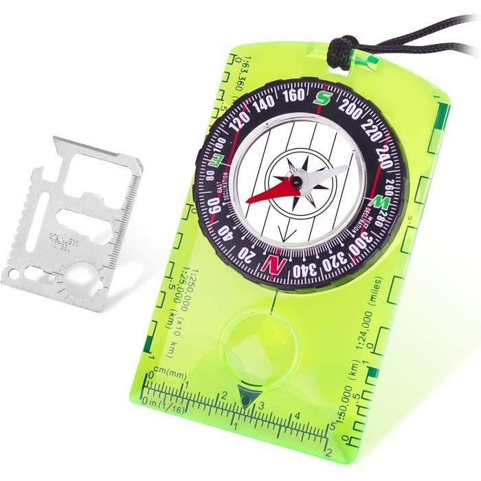2 Pièces Mini Boussole De Poche Détachable Étanche Pour Randonnée Et Voyage - Outil Navigation Outdoor