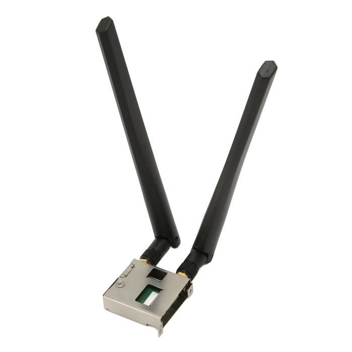 Bewinner - Câble Antenne IPEX4 Vers RP-SMA 15 Cm + 2 Antennes 5dBi - Pour Carte WiFi M.2/NGFF