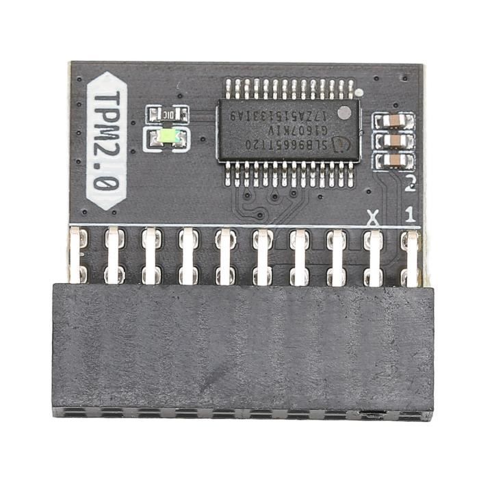 Module TPM 2.0 20 Broches - Sécurité Cryptage Pour Carte Mère - Compatible Gigabyte, Remplacement Sécurité PC - 1