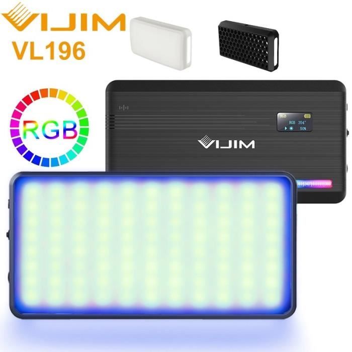 GGOOD RVB Lumière vidéo Rechargeable 360° Colorable de la Couleur de la caméra de la caméra à LED de la Couleur de la Couleur 2500K-9000K CRI 95+