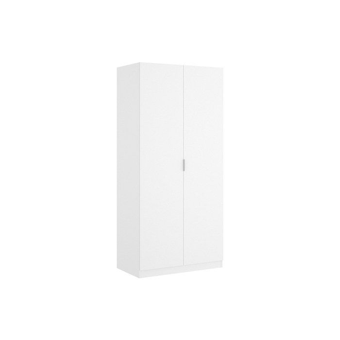 Armoire 2 portes - L81 cm - Blanc - LISTOWEL