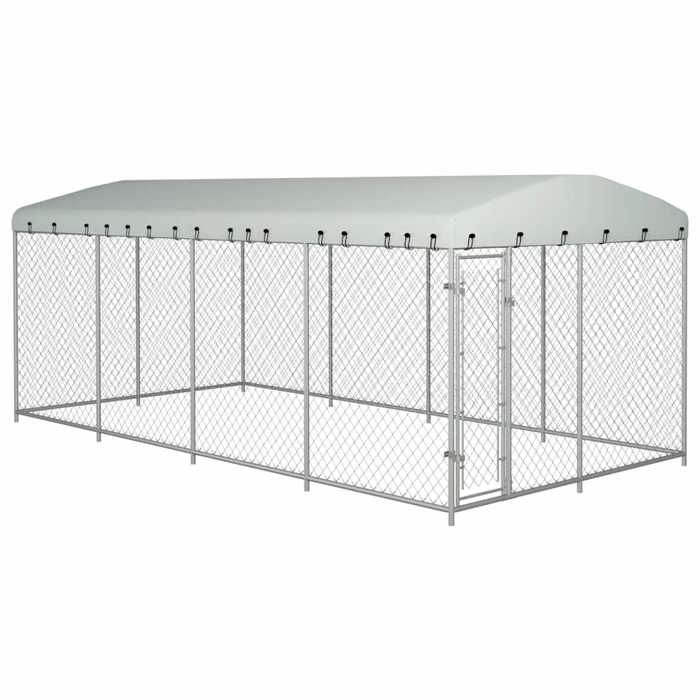 vidaXL Chenil extérieur avec toit 7 6x3 8x2 3