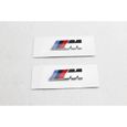 2 pcs Argent M Performance logo emblème badge BMW E36 E39 E46 E90 E60 E30 E34 F10 F20 F30-1