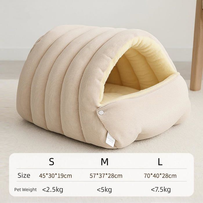 Panier Pour Chat Douillet – Niche Lavable Avec Coussin Amovible, Taille M (57x37 Cm), Intérieur Polaire
