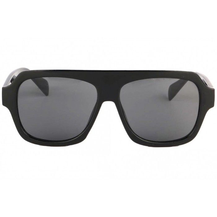 Grosses lunettes soleil noires fashion Kam Noir Taille unique