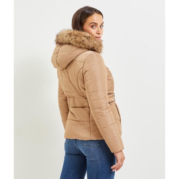 Doudoune courte femme beige new arrivals