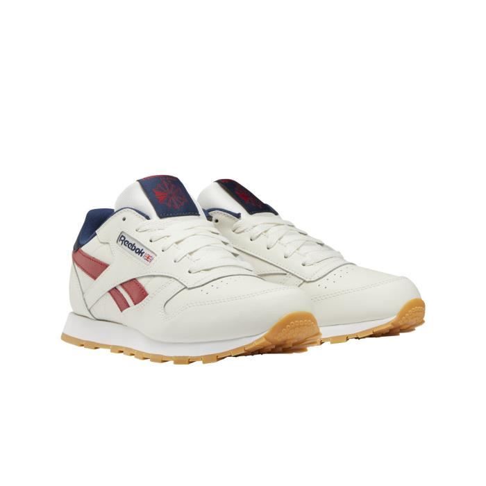 Basket Reebok CLASSIC LEATHER Junior Blanc Homme Lacets Blanc Cdiscount Chaussures