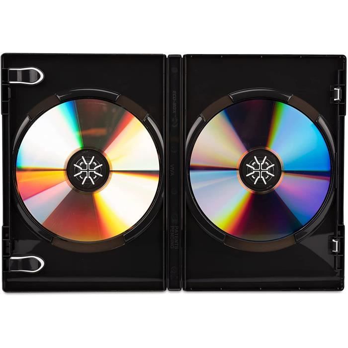 1 pièce bleu boîtier de CD, 80-pack capacité en plastique dur CD DVD disque  étui