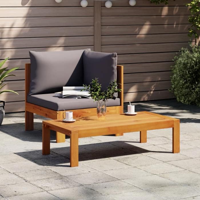VidaXL Canapé D'Angle Palette Jardin Bois Acacia Massif - Siège Extérieur Modulaire