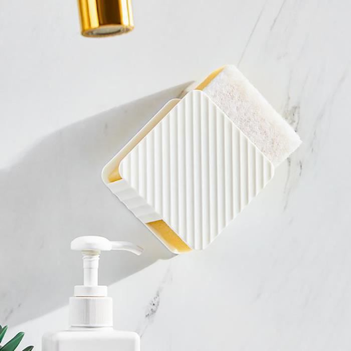 Evier Cuisine Porte-éponge En Céramique Chat - Blanc Et Noir - Pour évier De Cuisine Ou Salle De Bain Porte Eponge