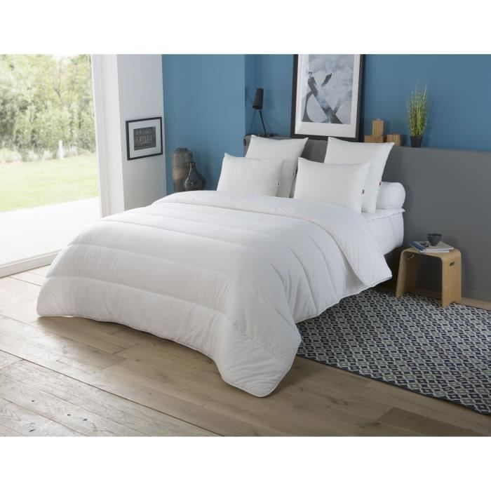 Couette été 240x260cm - 180 GSM Microfibre Recyclée - Housse Velours Peau De Pêche
